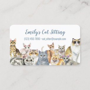 Carte De Visite Chat assis