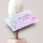 Carte De Visite Chat avec parapluie