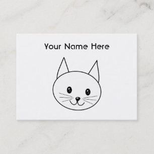 Carte De Visite Chat blanc