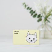 Carte De Visite Chat blanc (Debout devant)