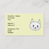 Carte De Visite Chat blanc (Dos)