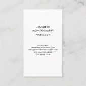 Carte De Visite Chat blanc élégant en or et diamants (Dos)