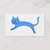 Carte De Visite Chat bleu sautant (Dos)