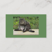 Carte De Visite Chat "Bram" sur la table avec un verre de vin (Dos)