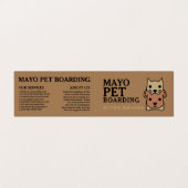 Carte De Visite Chat & Chien, Embarquement pour animaux de compagn (Extérieur déplié)