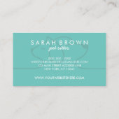 Carte De Visite Chat Chien Ligne Logo Petsitter Green (Dos)