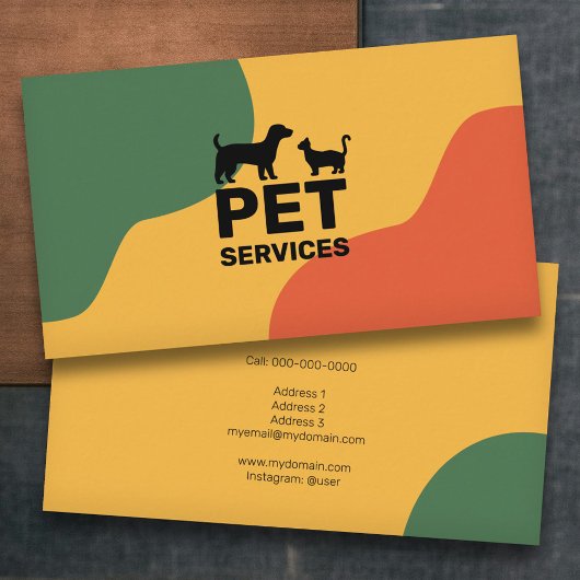 Carte De Visite Chat & Chien - Services pour animaux de compagnie 