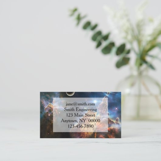 Carte De Visite Chat dans l'espace (Debout devant)