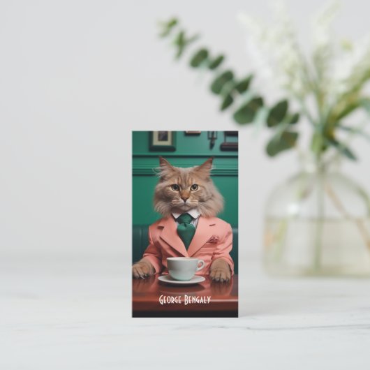 Carte De Visite Chat de Bengale glamour (Debout devant)