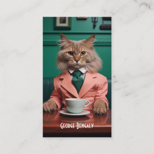 Carte De Visite Chat de Bengale glamour (Devant)