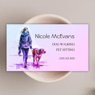 Carte De Visite Chat de chien coloré Services de soins aux animaux
