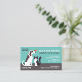 Carte De Visite Chat de chien mignon et oiseau | Amoureux des anim (Debout devant)