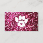 Carte De Visite Chat de chien rose Glitz Grooming Animal de compag (Dos)