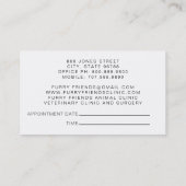 Carte De Visite Chat de chien Stethoscope Logo Nomination vétérina (Dos)