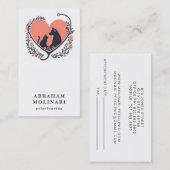 Carte De Visite Chat de chien Stethoscope Logo Nomination vétérina (Devant / Derrière)