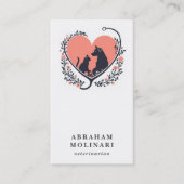 Carte De Visite Chat de chien Stethoscope Logo Nomination vétérina (Devant)