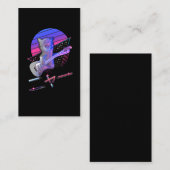 Carte De Visite Chat de guitare électrique Vaporwave 80s 90s Music (Devant / Derrière)
