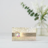 Carte De Visite Chat de machine à coudre Bokeh élégant (Debout devant)