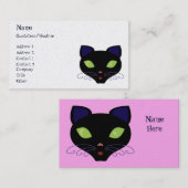 Carte De Visite Chat de nuit (Devant / Derrière)