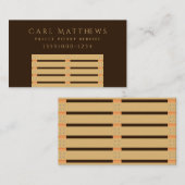 Carte De Visite Chat de palette en bois professionnel (Devant / Derrière)