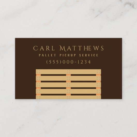 Carte De Visite Chat de palette en bois professionnel (Devant)