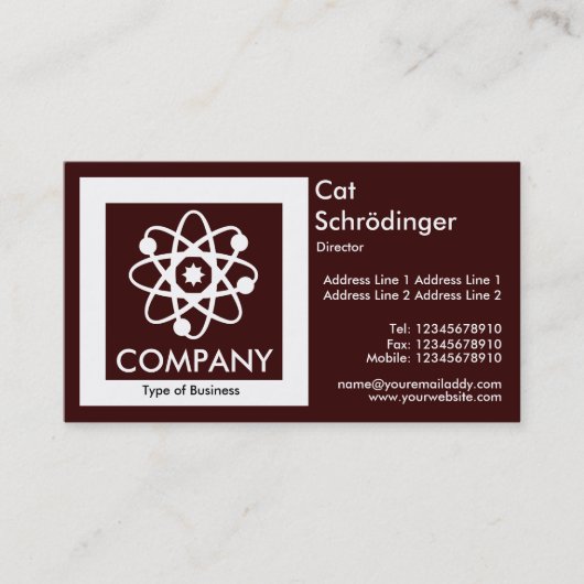 Carte De Visite Chat de Schrödinger - Brown foncé (Devant)