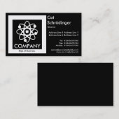 Carte De Visite Chat de Schrödinger - Noir (Devant / Derrière)