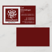 Carte De Visite Chat de Schrödinger - Rouge foncé (Devant / Derrière)