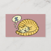 Carte De Visite Chat de sommeil (Dos)