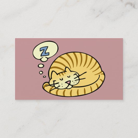 Carte De Visite Chat de sommeil (Dos)