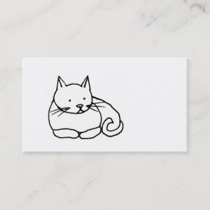 Carte De Visite Chat - dessin de chaton amusant symbole logo PERSO