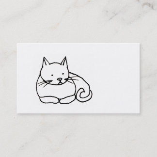 Carte De Visite Chat - dessin de chaton amusant symbole logo PERSO