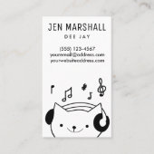 Carte De Visite chat DJ (Devant)