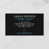 Carte De Visite Chat d'oeil noir blanc (Dos)