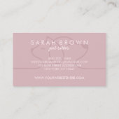 Carte De Visite Chat Dog Soft Pink Line Logo Petsitter (Dos)