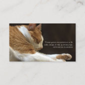 Carte De Visite Chat dormant sur canapé (Dos)