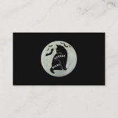 Carte De Visite Chat Effrayant Dit Nuit D'Horreur Avec Chats Hallo (Dos)