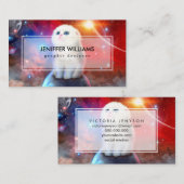 Carte De Visite Chat en train de pleurer dans l'espace (Devant / Derrière)