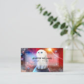 Carte De Visite Chat en train de pleurer dans l'espace (Debout devant)