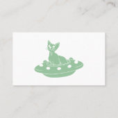 Carte De Visite Chat en Ufo - Choisir la couleur arrière - plan (Dos)