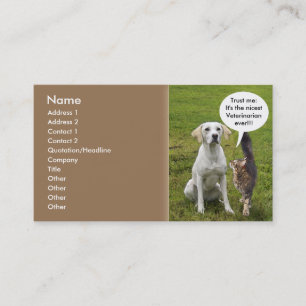Carte De Visite Chat et chien
