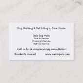 Carte De Visite Chat et chien regarder la télévision dans les chai (Dos)