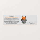 Carte De Visite Chat et chien, Service de salons pour animaux de c (Extérieur déplié)