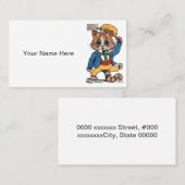 Carte De Visite Chat Funny Personnalisable (Devant / Derrière)