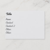 Carte De Visite Chat gris de sommeil sur le sofa blanc (Dos)