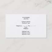 Carte De Visite Chat gris somnolent (Dos)