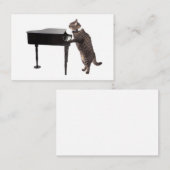 Carte De Visite Chat Jouer Piano (Devant / Derrière)