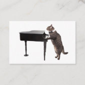 Carte De Visite Chat Jouer Piano (Devant)