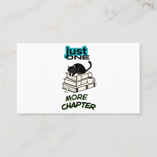 Carte De Visite Chat Juste Un Chapitre de Plus (Devant)