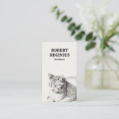 Carte De Visite Chat Kitten Cute Vintage (Debout devant)